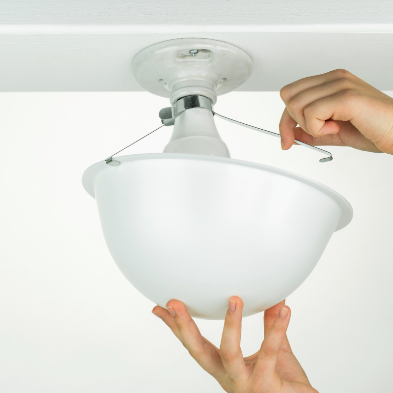 Clip On Ceiling Light Cover Exposed Shade Ez - How Do I Remove A Ceiling Light Cover With Clips